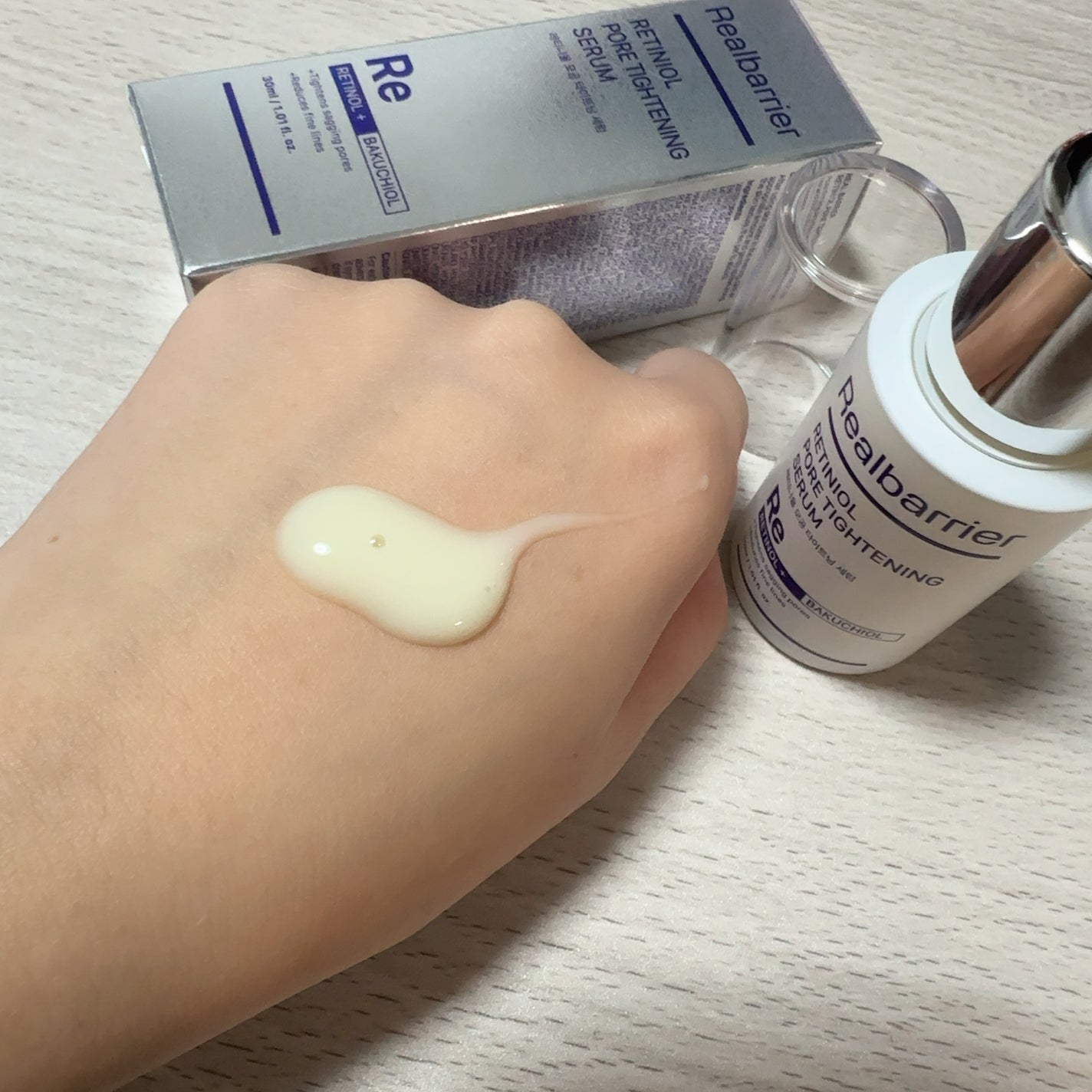 レチ二オールポアタイトニングセラム/Real Barrier/美容液を使ったクチコミ(3枚目)