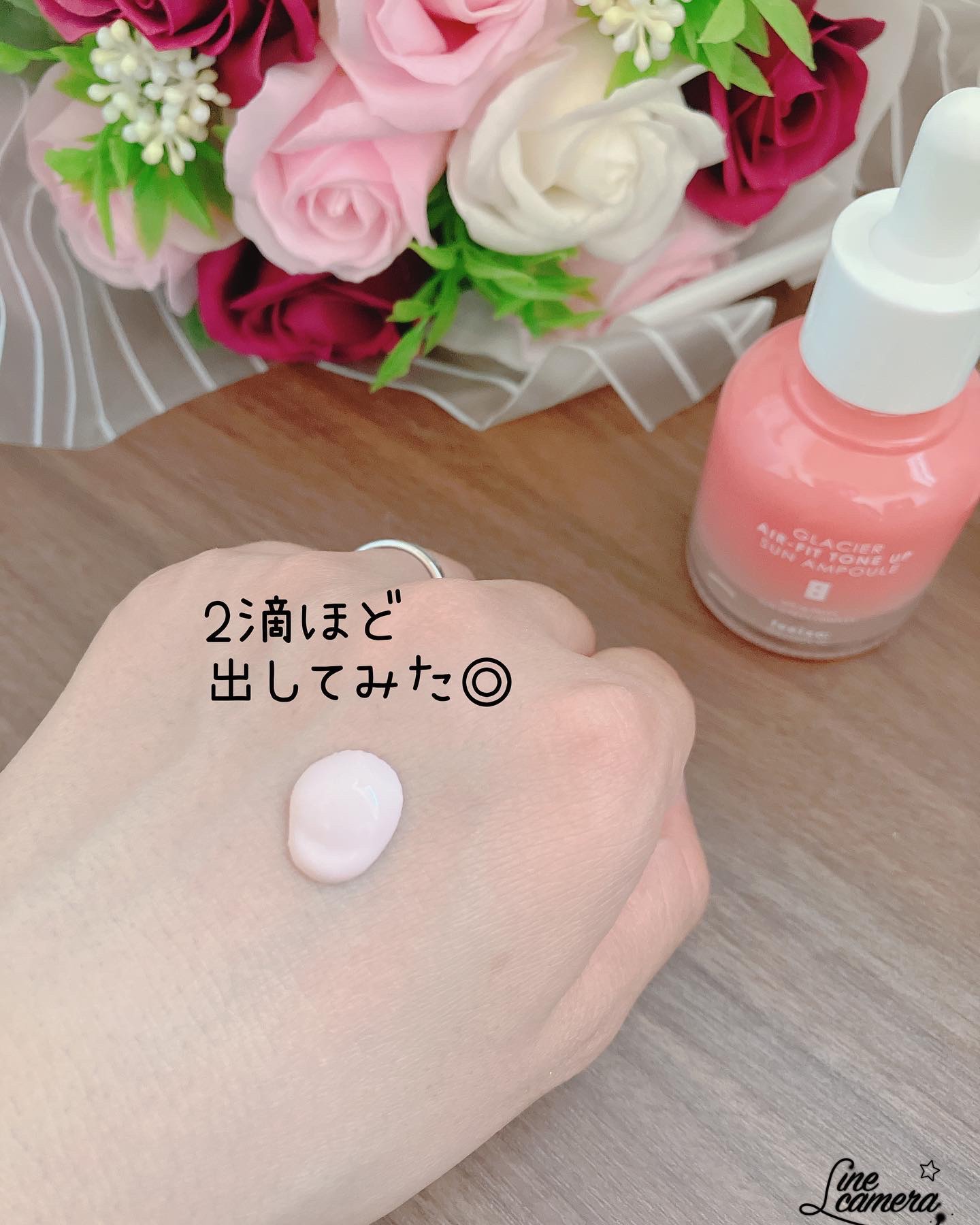 ピルソ グラシアエアフィットトーンアップサンアンプル SPF50 PA+++/feelxo/化粧下地を使ったクチコミ（3枚目）