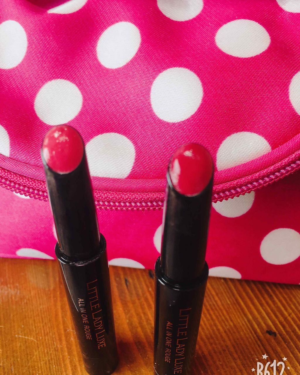 オールインワンルージュ 02 チェリーレッド/リトルレディ リュクス/リップグロスを使ったクチコミ（2枚目）