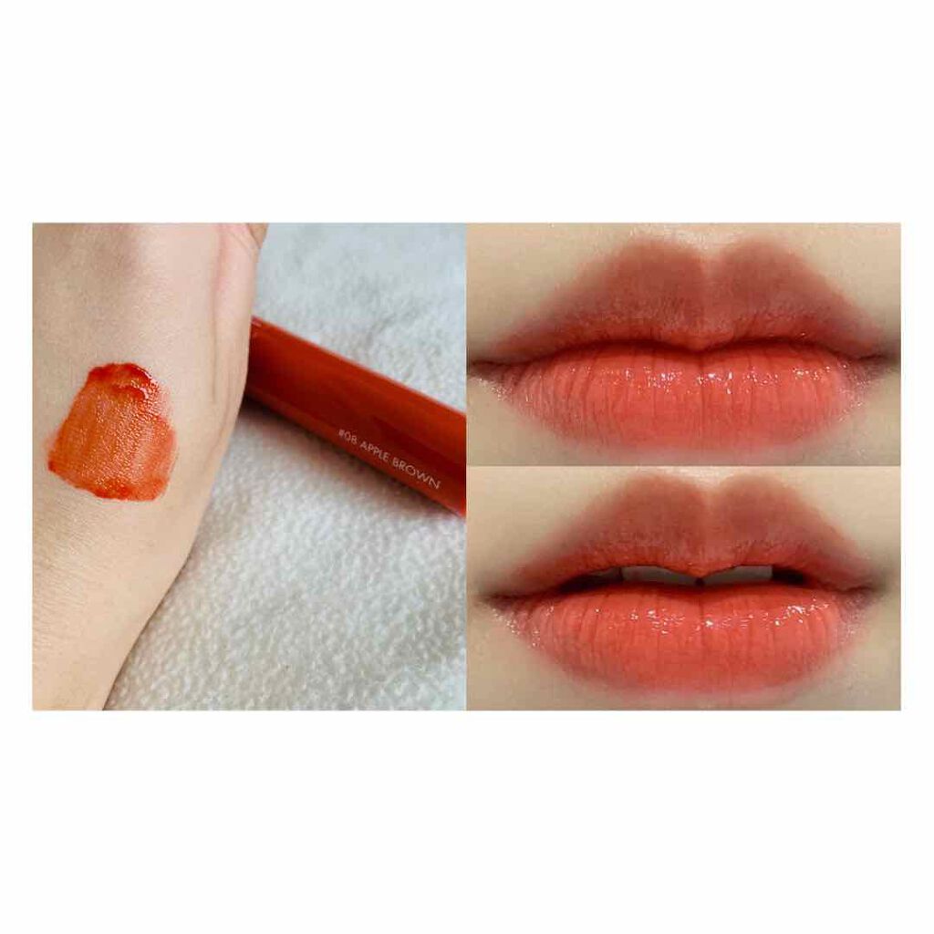 ジューシーラスティングティント/rom&nd/リップティントを使ったクチコミ（2枚目）