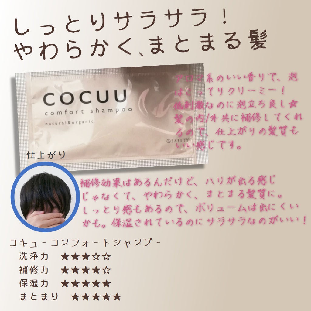 コンフォートシャンプー/トリートメント/COCUU(コキュウ)/シャンプー・コンディショナーを使ったクチコミ(1枚目)