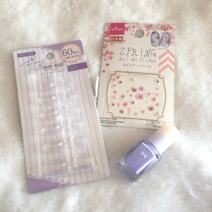 クリアネイルチップ/セリア/ネイルチップ・パーツを使ったクチコミ(2枚目)