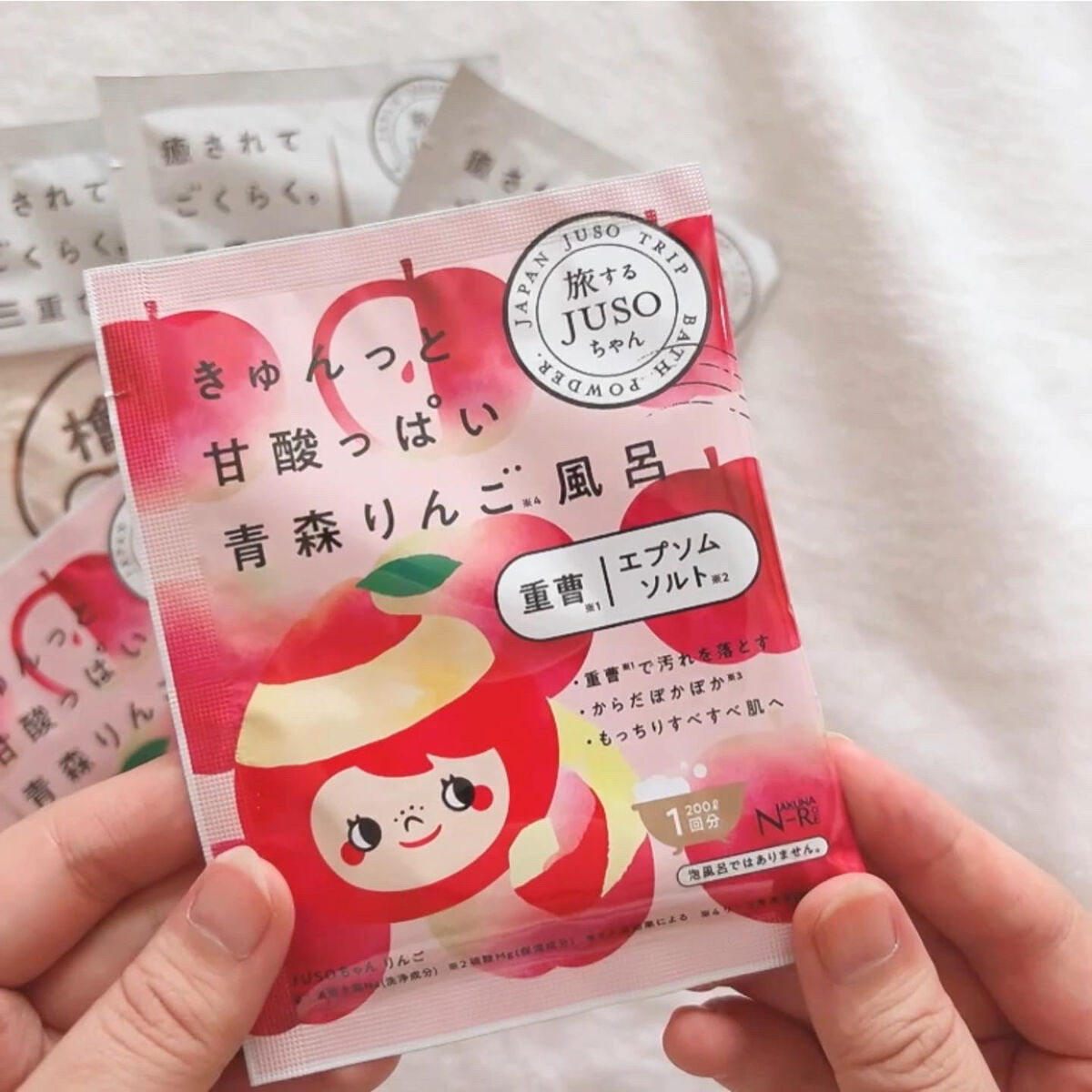 JUSO BATH POWDER ひのき/旅するJUSO/炭酸系入浴剤を使ったクチコミ（2枚目）