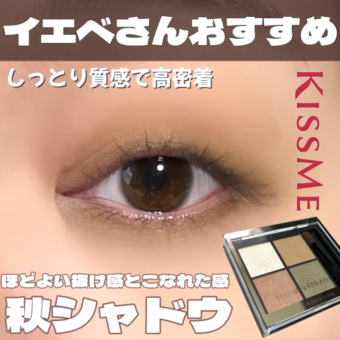 キスミー　フェルム　スタイリングアイパレット 03 ヴェールリネン/キスミー フェルム/アイシャドウパレットを使ったクチコミ（1枚目）