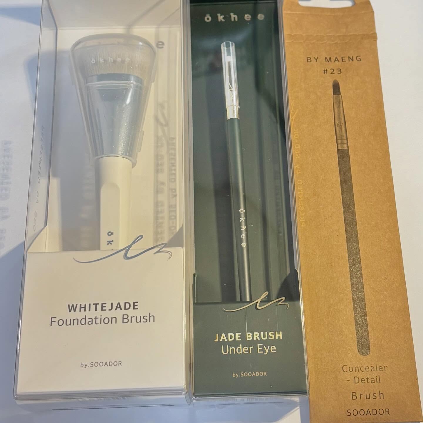 okhee 白玉ファンデーションブラシ/SOOA DOR/メイクブラシを使ったクチコミ（3枚目）