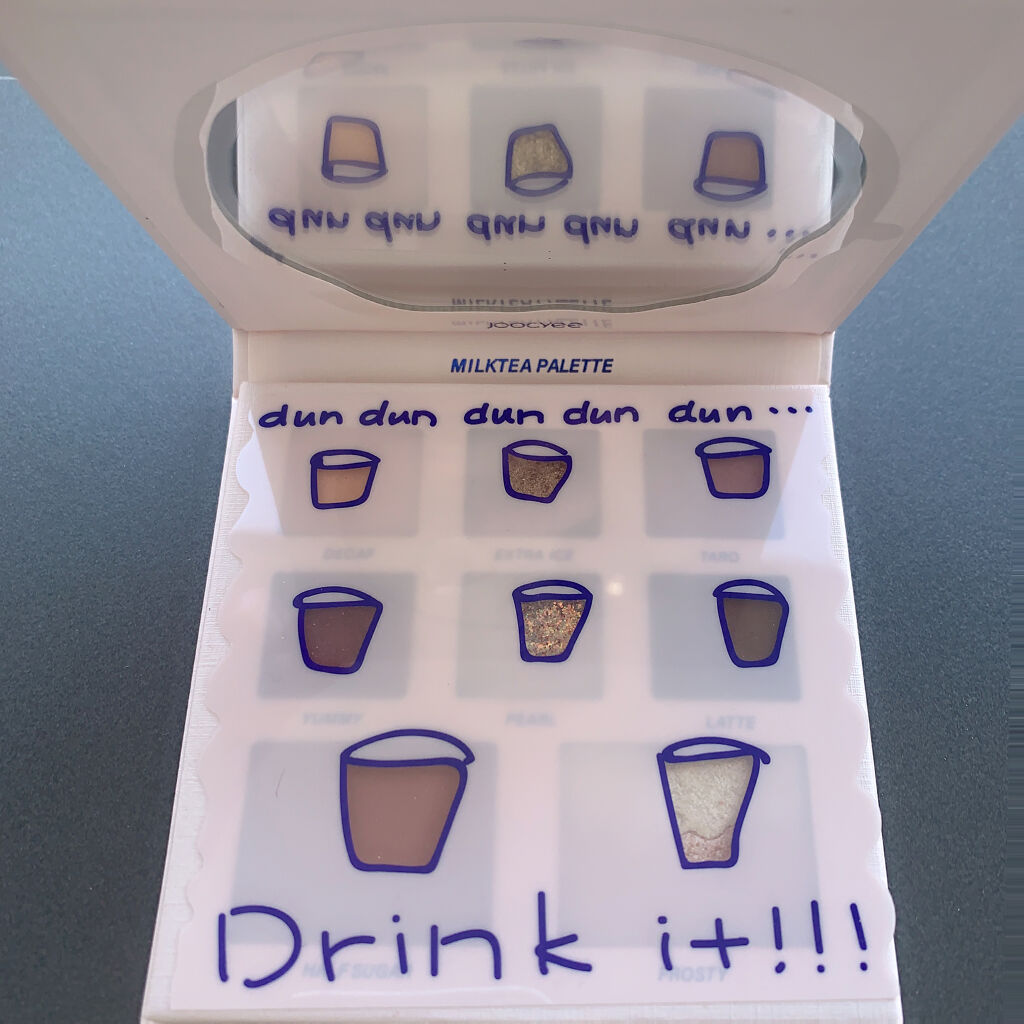 Joocyee ミルクティーマルチパレットのクチコミ「▶︎Joocyeeミルクティーマルチパレット/タロイモミルクティー

アイ・チーク・ハイライト.....」（2枚目）