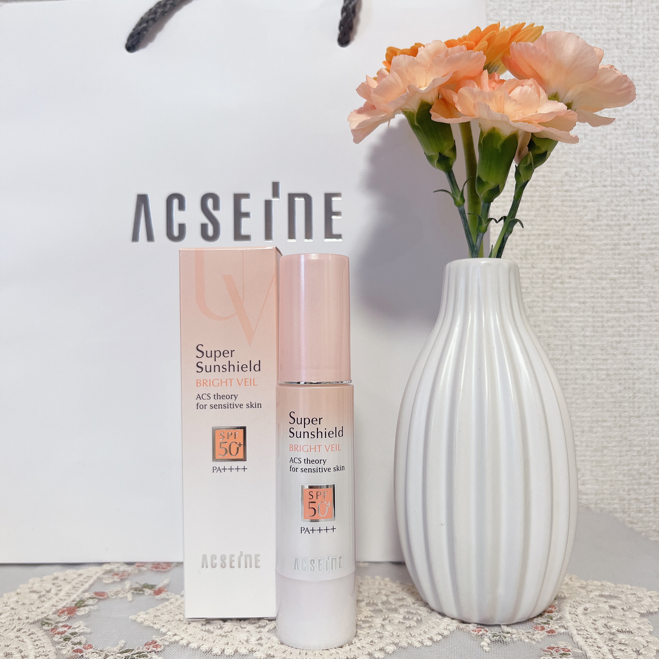 スーパーサンシールド ブライトヴェール 01 ピンクベージュ/ACSEINE/化粧下地を使ったクチコミ（1枚目）