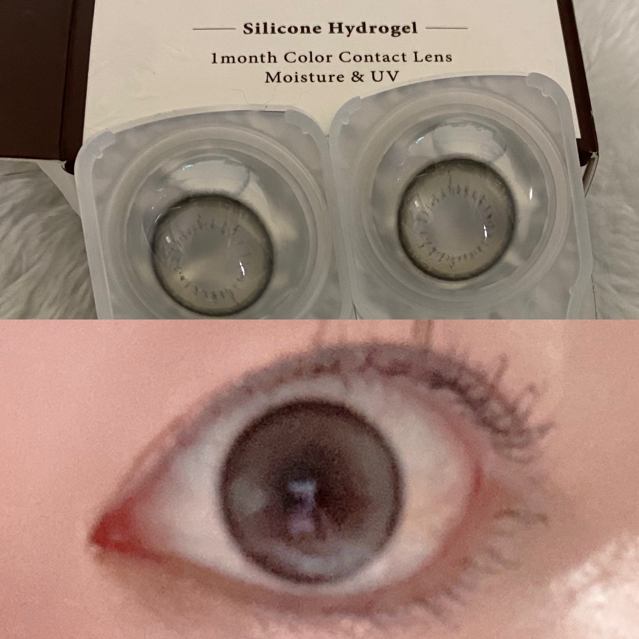 エバーカラーマンスリー パールスノーグレー/エバーカラー/１ヶ月（１MONTH）カラコンを使ったクチコミ（1枚目）