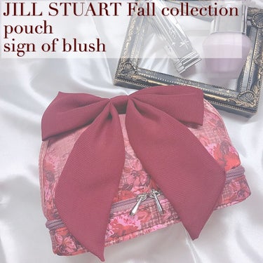 JILL STUART ポーチ（サインオブブラッシュ）のクチコミ「JILL STUART秋の新作アイテムを
購入してきました🎀
秋色ポーチが可愛すぎる𓂃 𓈒𓏸
.....」（1枚目）