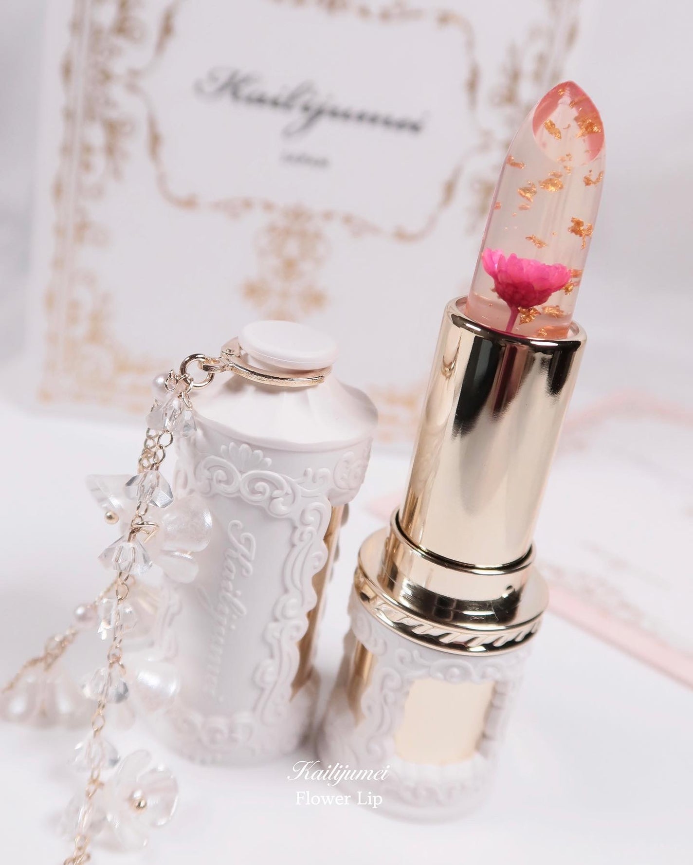フラワーリップ 日本限定ピンクゴールドモデル/Kailijumei/口紅を使ったクチコミ(5枚目)