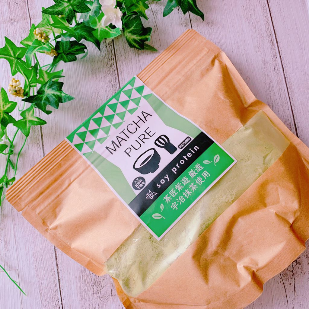 MATCHA PURE（プロテインパウダー）/ピュアパートナー/ソイプロテインを使ったクチコミ（1枚目）