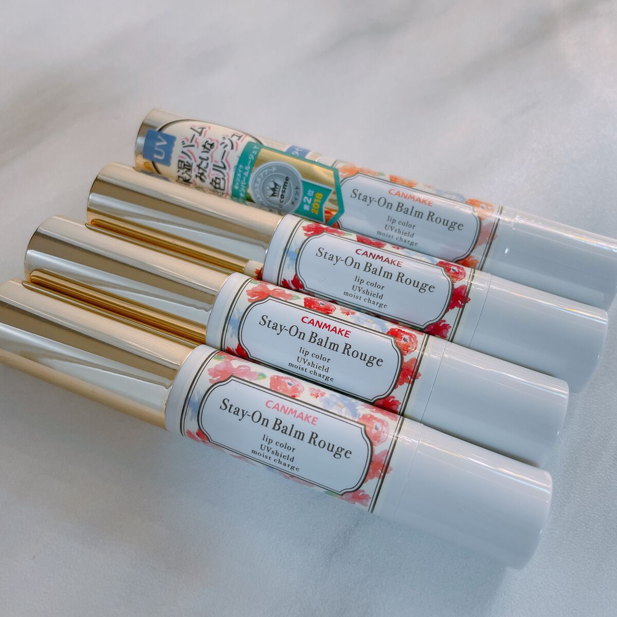 ステイオンバームルージュ（ティントタイプ） T02 ハッピーチューリップ/キャンメイク/リップティントを使ったクチコミ（1枚目）