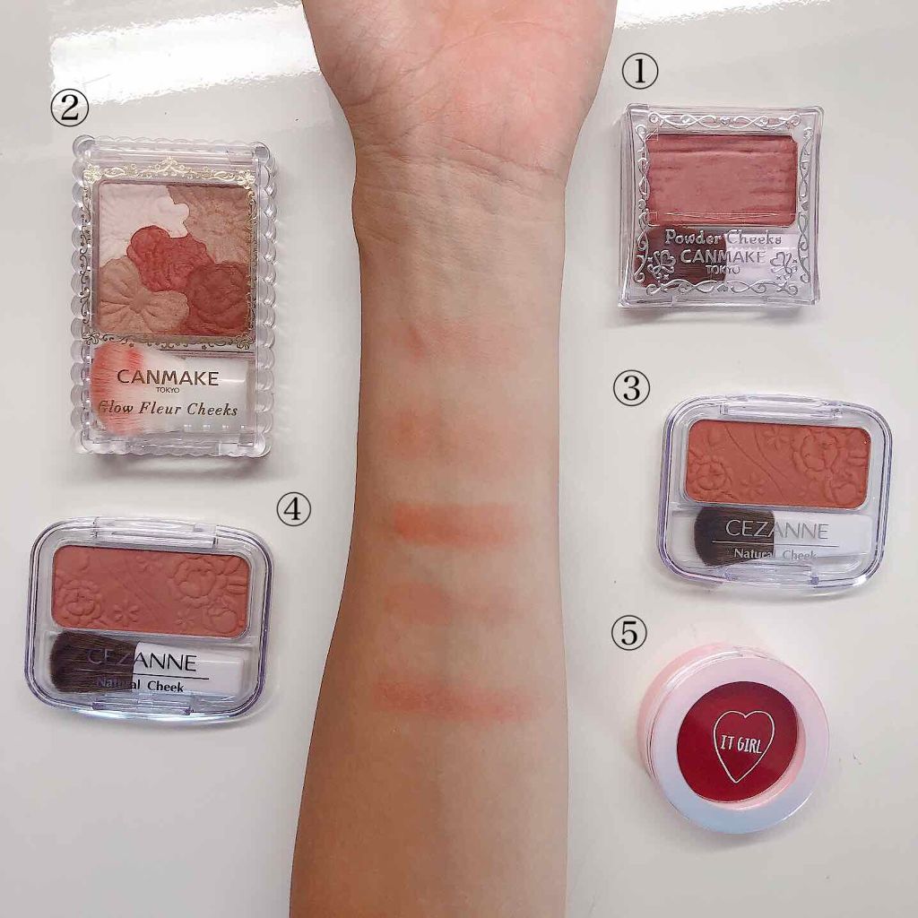 グロウフルールチークス/キャンメイク/パウダーチークを使ったクチコミ（2枚目）