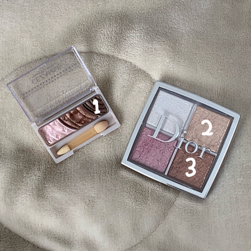 【旧】ディオール バックステージ フェイス グロウ パレット/Dior/ハイライトを使ったクチコミ（2枚目）