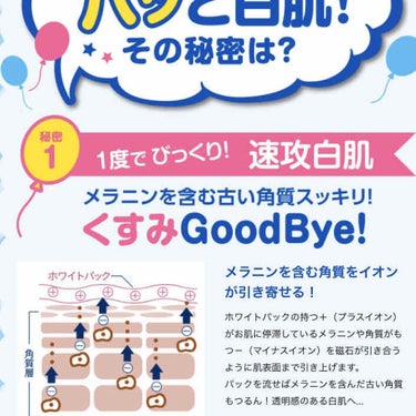 透明白肌 薬用ホワイトパックNのクチコミ「こんにちは！
SSS🐶です

今回は
透明白肌　薬用ホワイトパックＮ　トライアルについて使って.....」（2枚目）