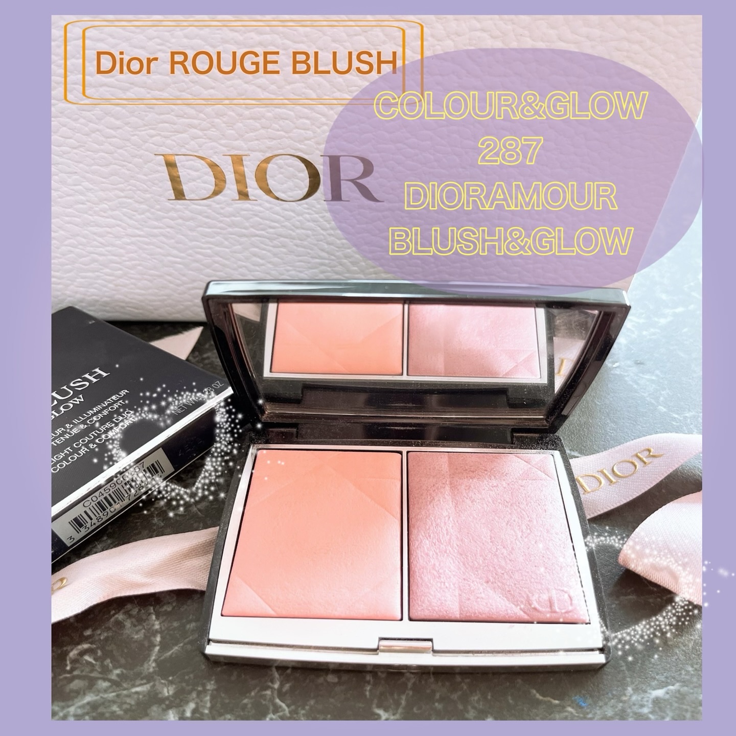 Dior ディオールスキン ルージュ ブラッシュ カラー＆グロウのクチコミ「DIORのチーク&ハイライトです💓
ROUGE BLUSH
COLOUR&GLOW
287 D.....」（1枚目）