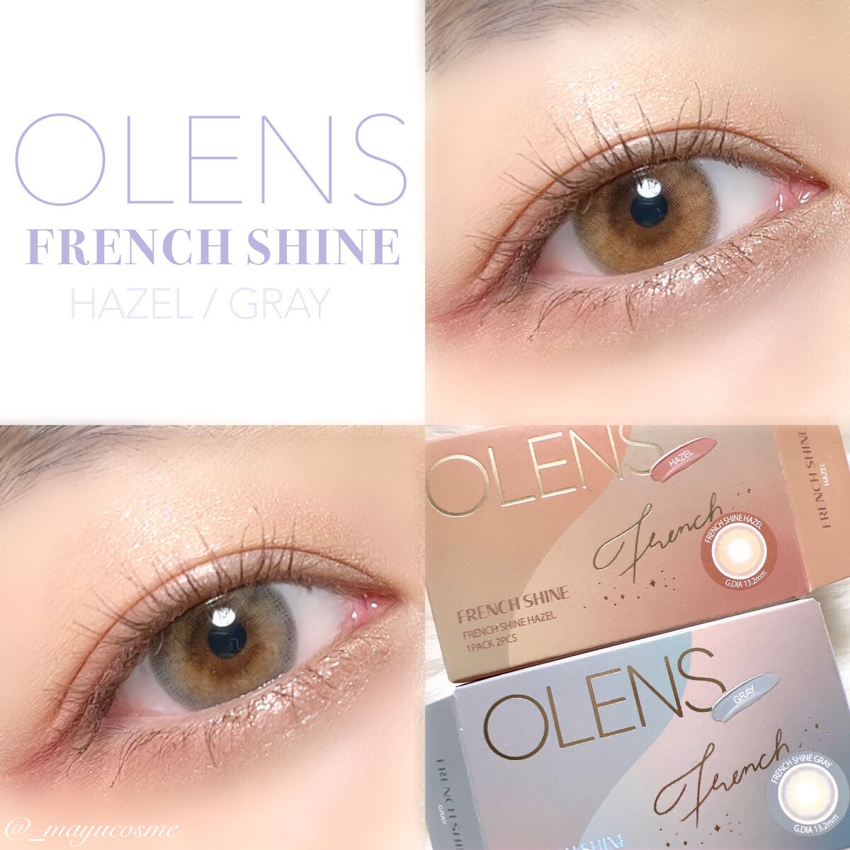 フレンチシャイン 1month/OLENS/1ヶ月(1MONTH)カラコンを使ったクチコミ(1枚目)