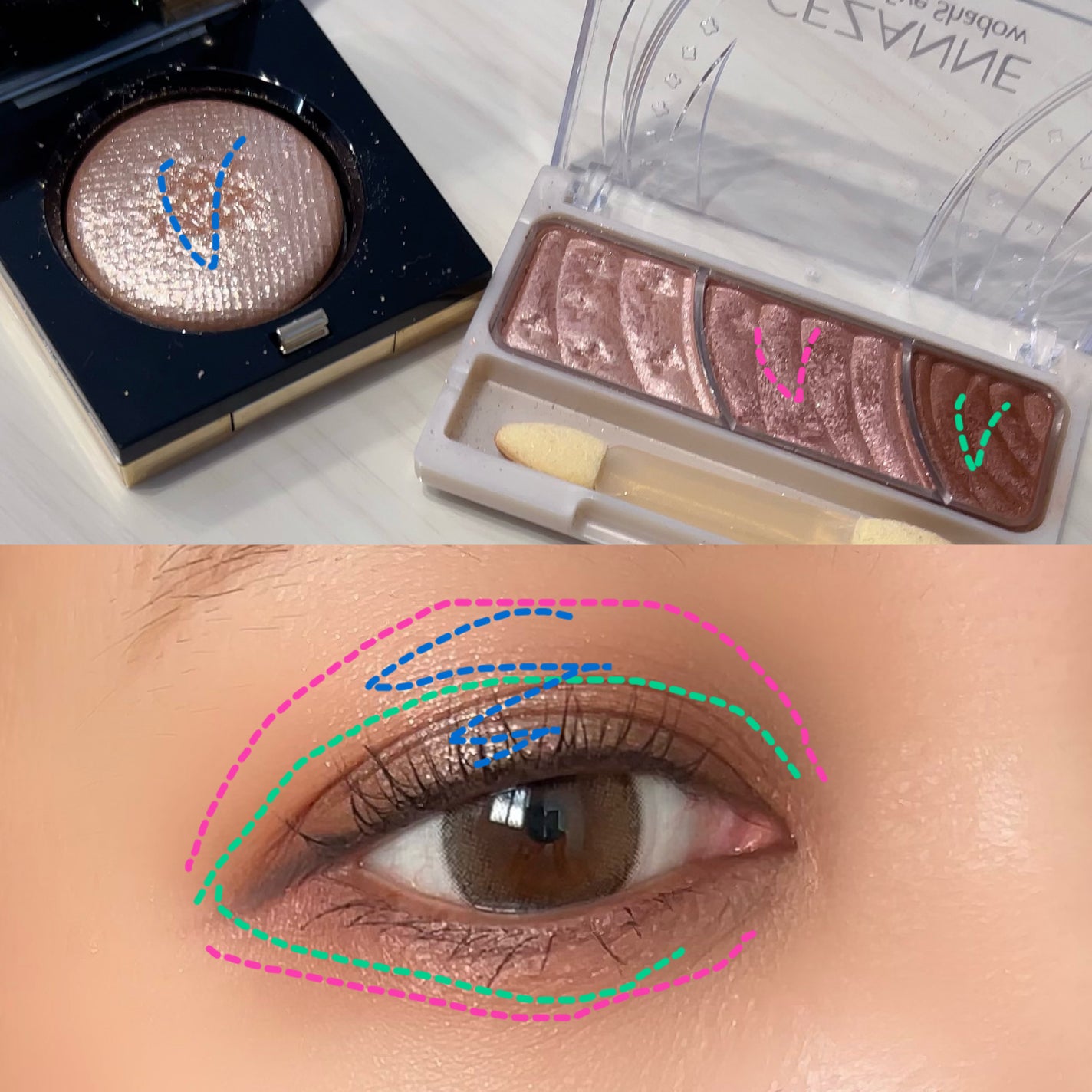 トーンアップアイシャドウ/CEZANNE/アイシャドウパレットを使ったクチコミ(4枚目)