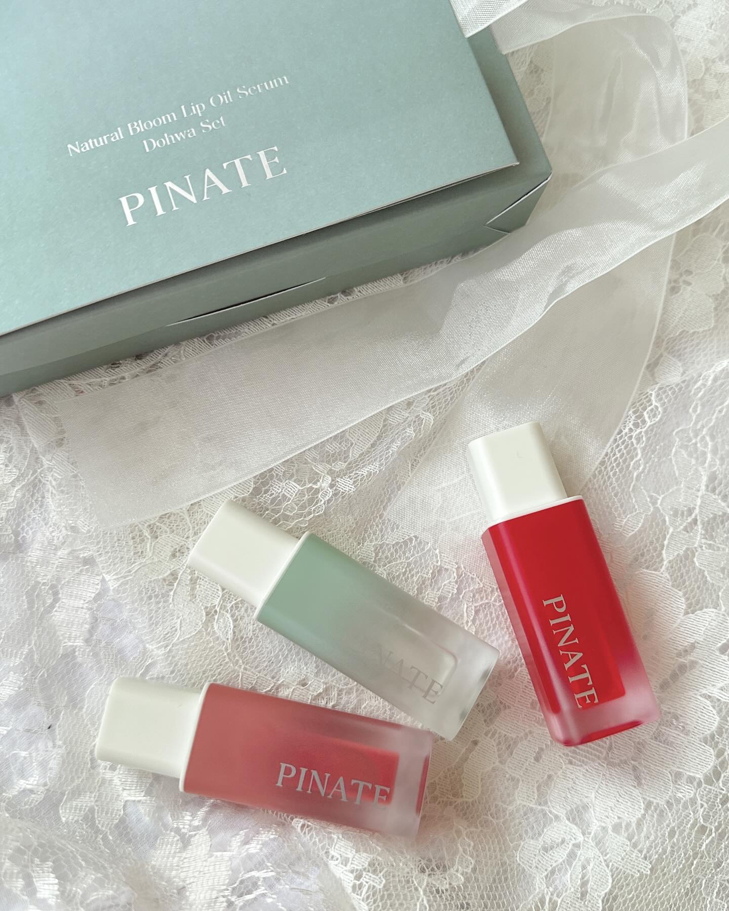 ナチュラルブルームリップオイルセラム 3色セット/PINATE/リップグロスを使ったクチコミ（1枚目）