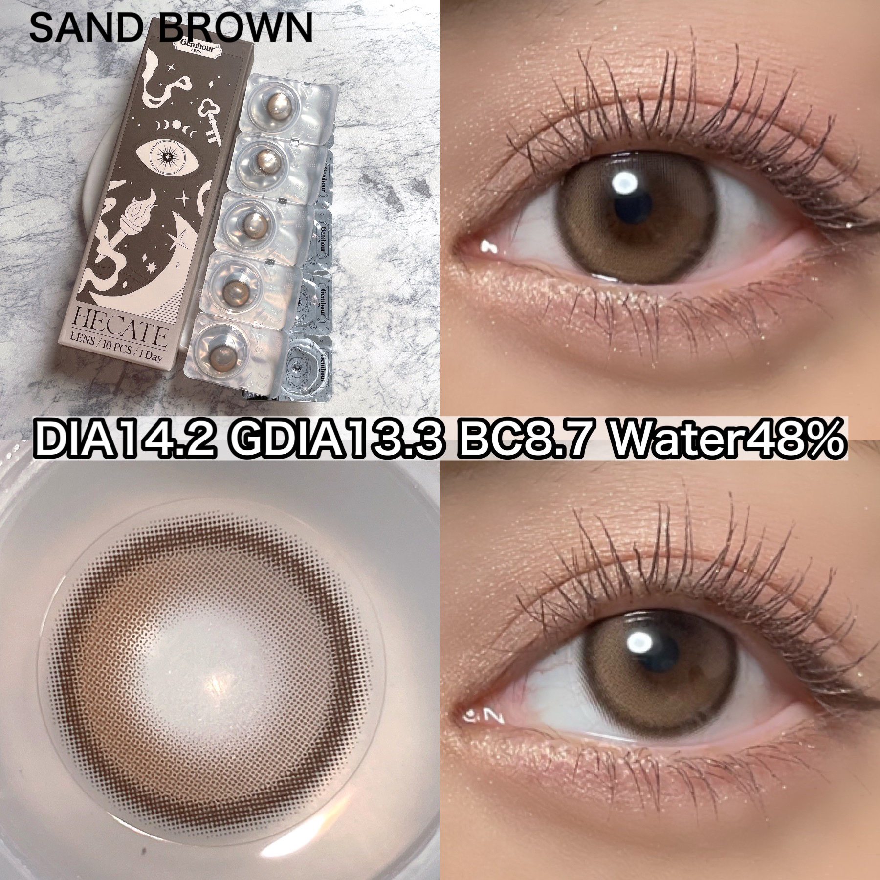 Hecate 1Day/Gemhour lens/カラーコンタクトレンズを使ったクチコミ（3枚目）