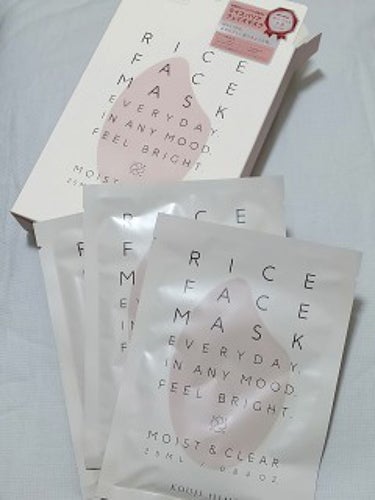 RICE FACE MASKライスバリアフェイスマスク MOISTCLEAR/KOUJIHIME/シートマスク・パックを使ったクチコミ（2枚目）