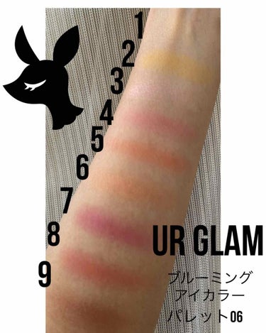 UR GLAM　BLOOMING EYE COLOR PALETTE/U R GLAM/パウダーアイシャドウを使ったクチコミ（4枚目）