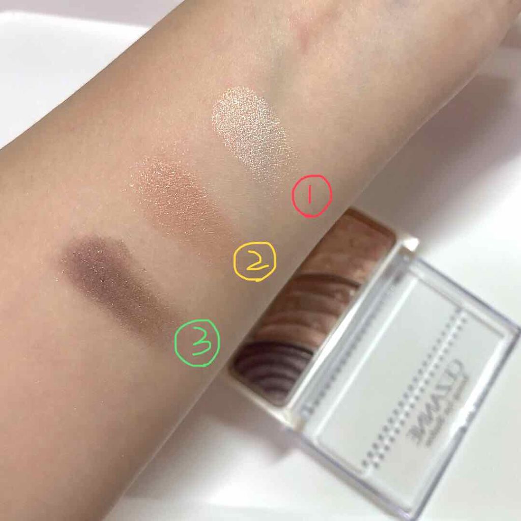 トーンアップアイシャドウ/CEZANNE/アイシャドウパレットを使ったクチコミ(3枚目)