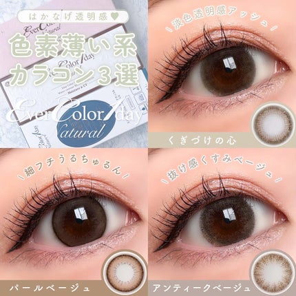 エバーカラーワンデーナチュラル モイストレーベルUV/エバーカラー/ワンデー(1DAY)カラコンを使ったクチコミ(1枚目)