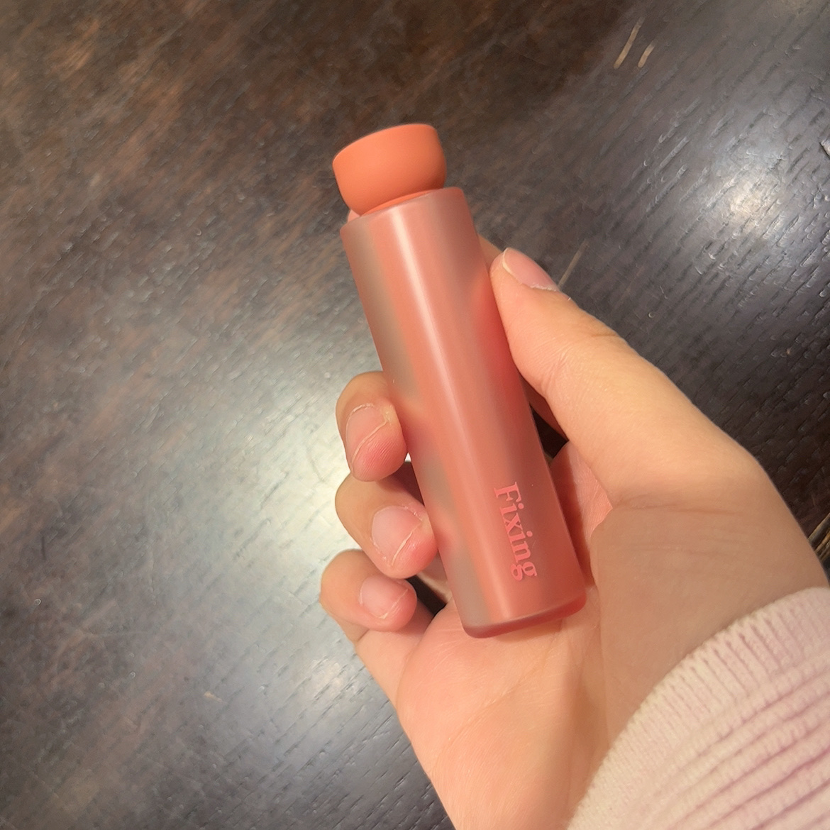 フィクシングティントバー ミルクキャラメル/ETUDE/リップティントを使ったクチコミ（2枚目）