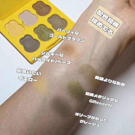 miffy アイシャドウパレット/ミッフィー メイクアップシリーズ/アイシャドウパレットを使ったクチコミ(2枚目)