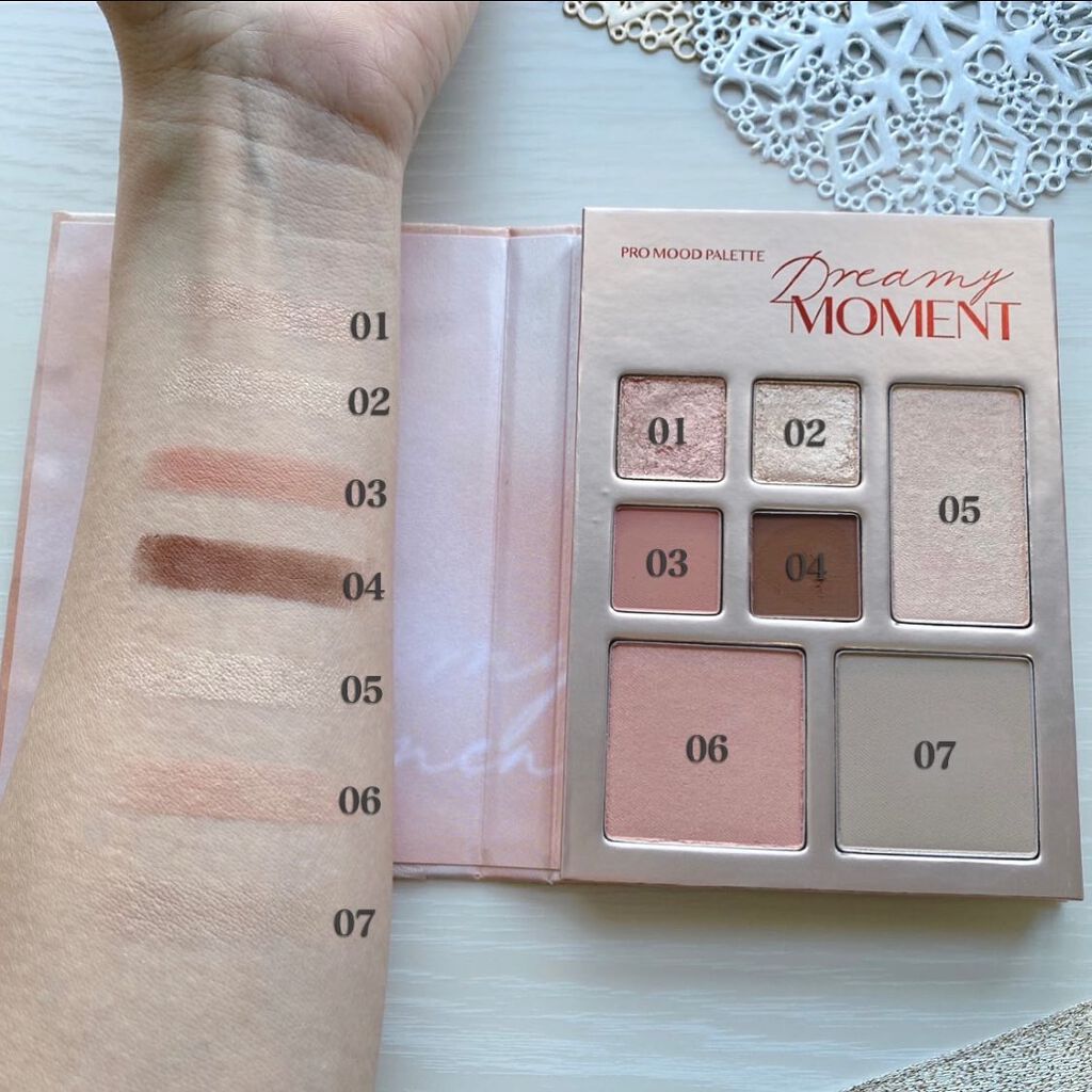 プロ ムード パレット 01 DREAMY MOMENT/CLIO/アイシャドウパレットを使ったクチコミ（3枚目）