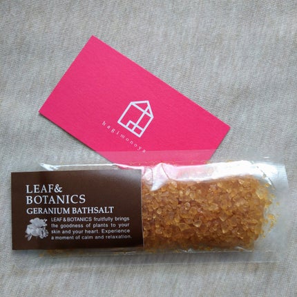 バスソルト ゼラニウム/LEAF&BOTANICS /無機塩系入浴剤を使ったクチコミ(1枚目)