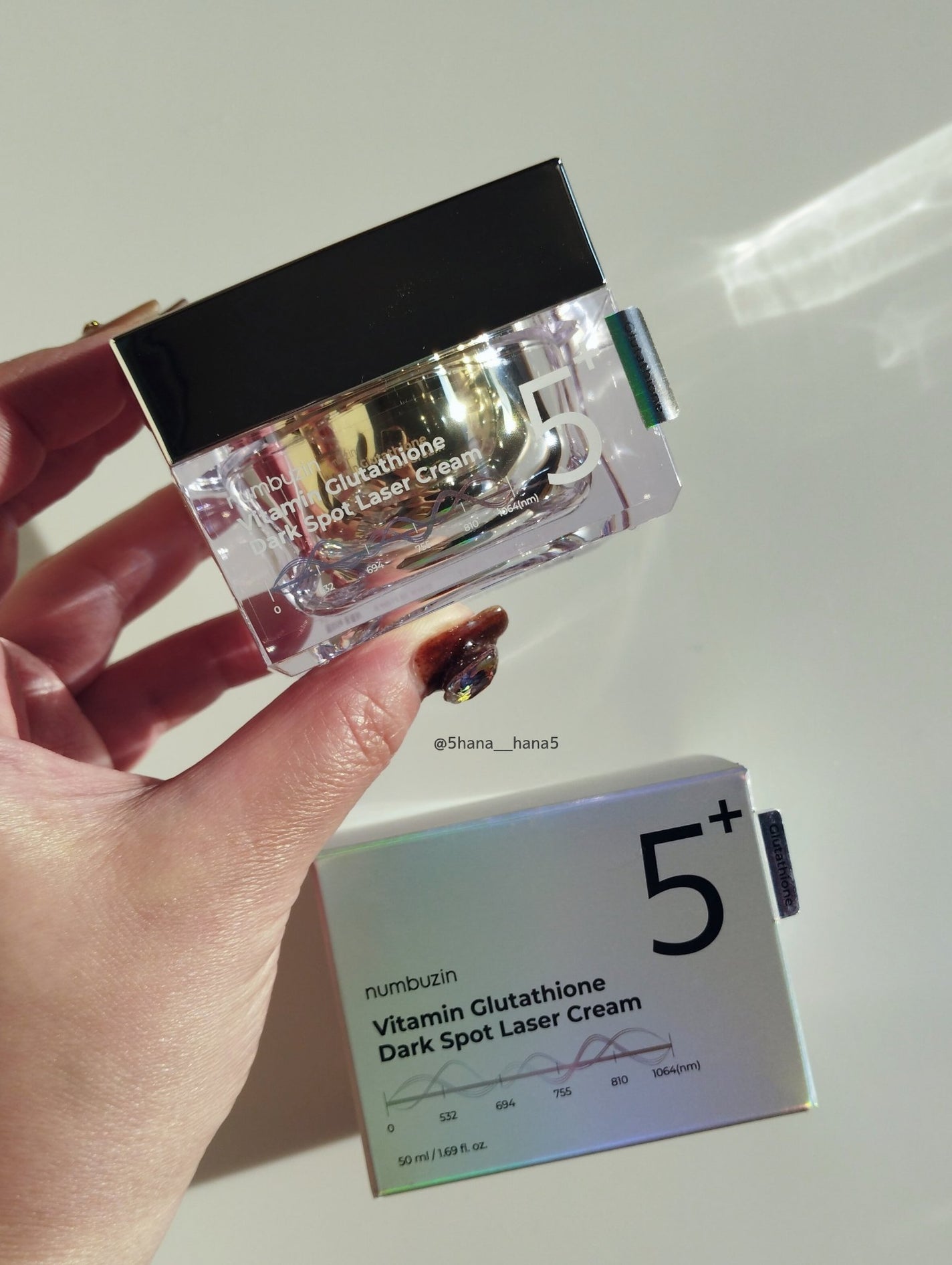 5番 白玉グルタチオンCメラゼロクリーム/numbuzin/フェイスクリームを使ったクチコミ(4枚目)