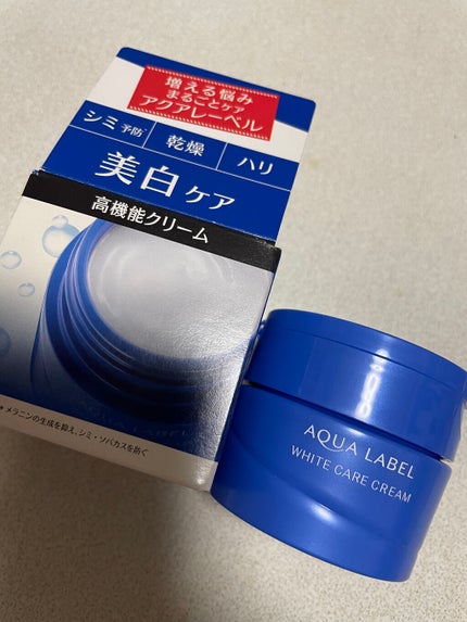 アクアレーベル ホワイトケア クリームのクチコミ「【使った商品】
アクアレーベル ホワイトケア クリーム
【テクスチャ】
サラッとしたクリー.....」(1枚目)