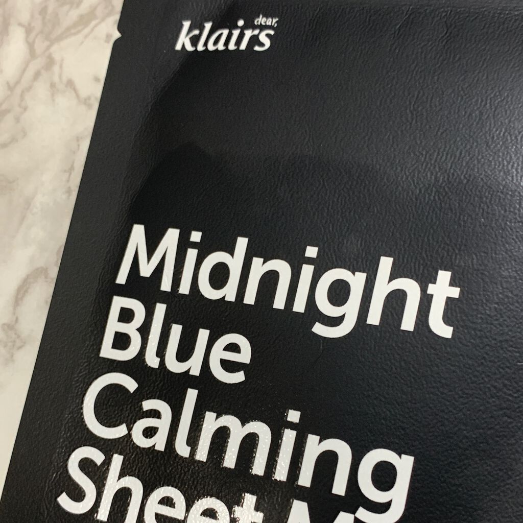 ミッドナイトブルーカーミングシートマスク(25ml)/Klairs/シートマスク・パックを使ったクチコミ(1枚目)