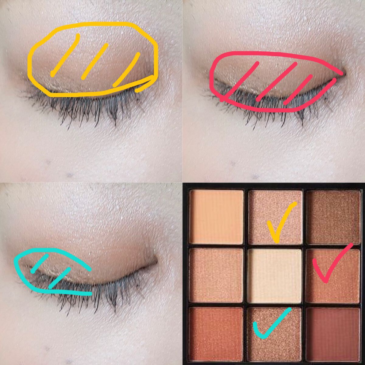 UR GLAM BLOOMING EYE COLOR PALETTE/U R GLAM/アイシャドウパレットを使ったクチコミ(2枚目)