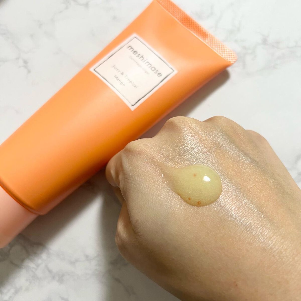 ゴマージュシュガー マンゴー/meshimase/ボディスクラブを使ったクチコミ(2枚目)