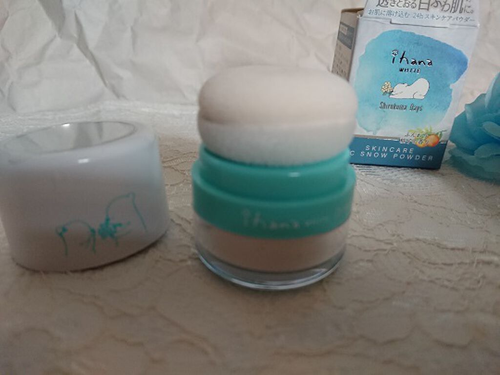 ihana WHITE スキンケアVCスノーパウダー/IHANA/ルースパウダーを使ったクチコミ(2枚目)