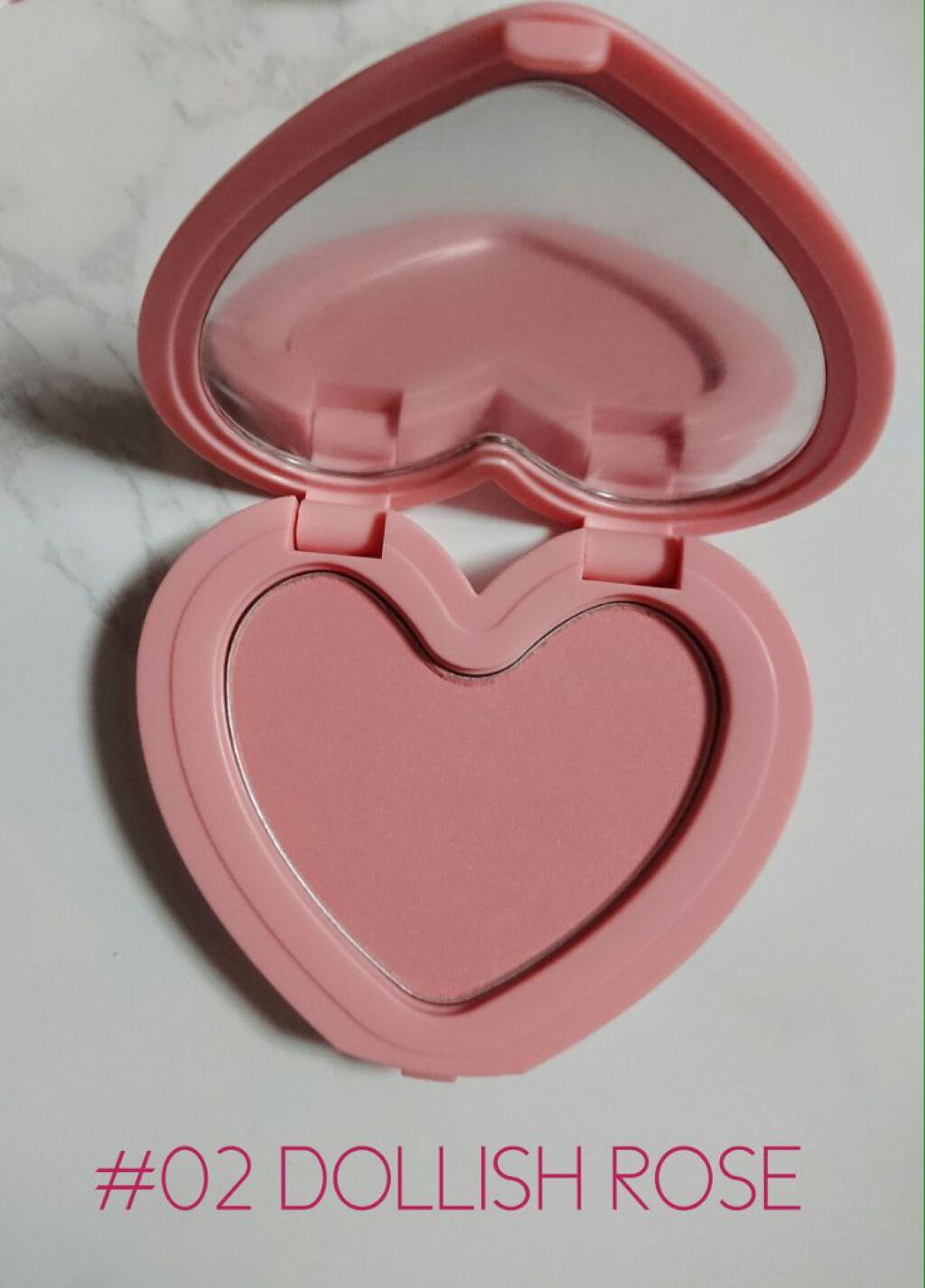 Luv Beam Cheek #02 Dollish Rose/lilybyred/パウダーチークを使ったクチコミ（2枚目）