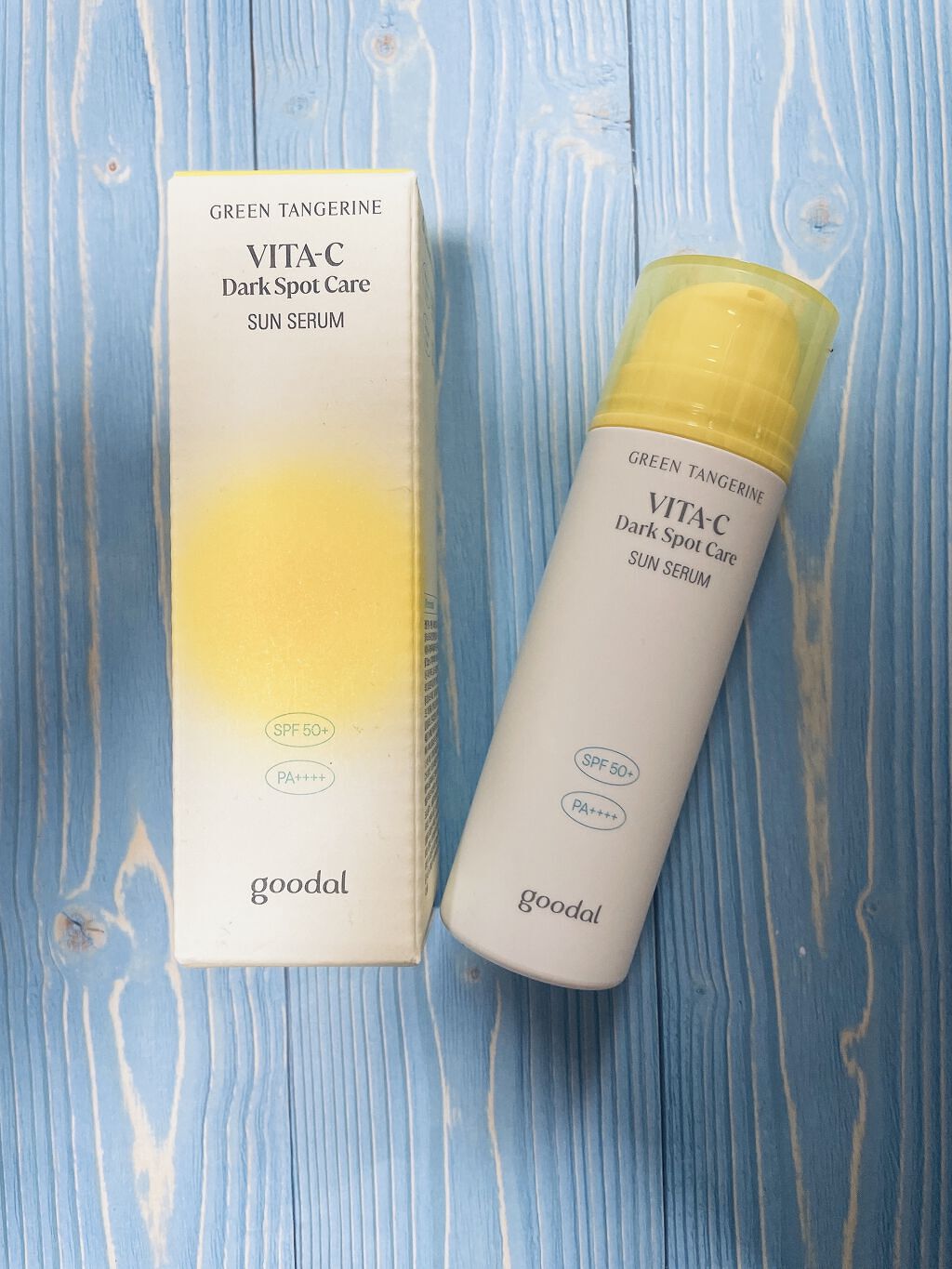 goodal グーダルビタCダークスポットケアサンセラムのクチコミ「goodal  グリーンタンジェリンビタCシミケアサンセラム



今年の体用日焼け止めは、こ.....」（1枚目）