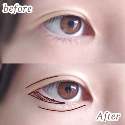 描くふたえアイライナー/CEZANNE/リキッドアイライナーを使ったクチコミ(2枚目)