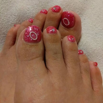 #フットネイル,#セルフネイル,#夏ネイル,#百均ネイルのネイルデザイン