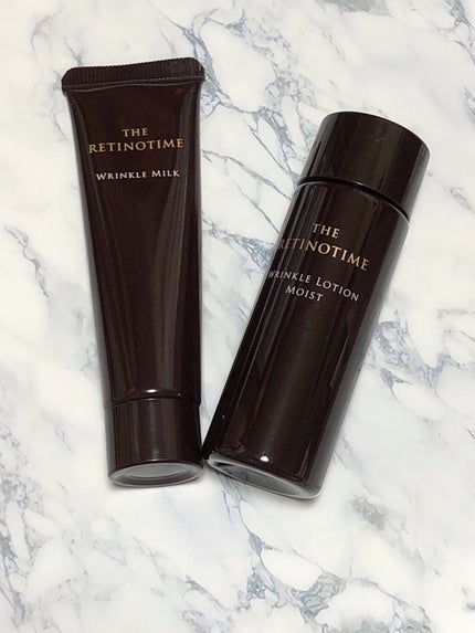 ザ・レチノタイム トライアルセット ローション(リッチモイスト)&ミルクのクチコミ「肌に合わない人もいるみたい😰シワ改善の化粧品使うときは気をつけようカナ、、、😅💦(突然のおぢさ.....」(3枚目)