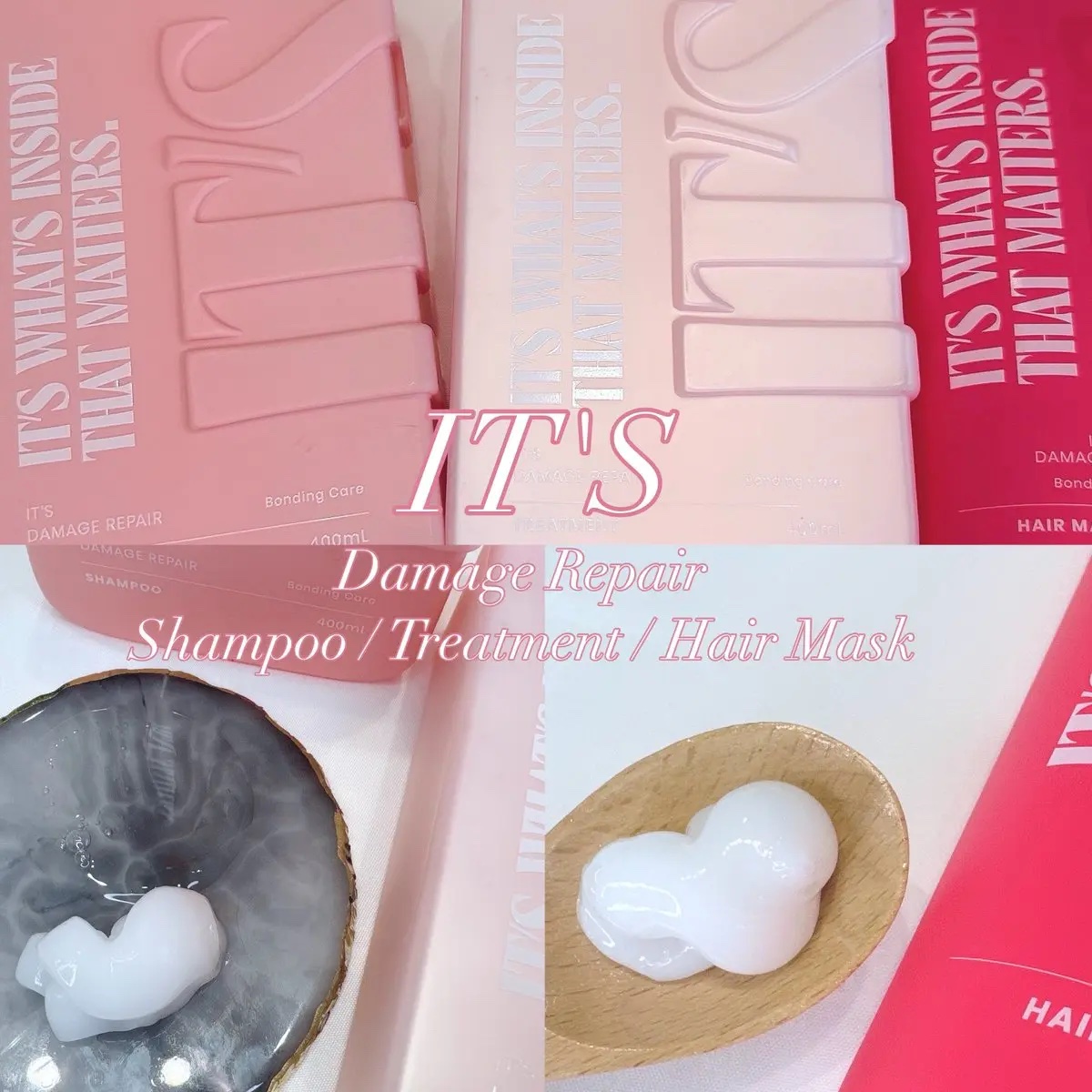 ダメージリペア ボンディングケア シャンプー/トリートメント シャンプー400ml/IT’S WHAT’S INSIDE THAT MATTERS./市販シャンプーを使ったクチコミ（1枚目）