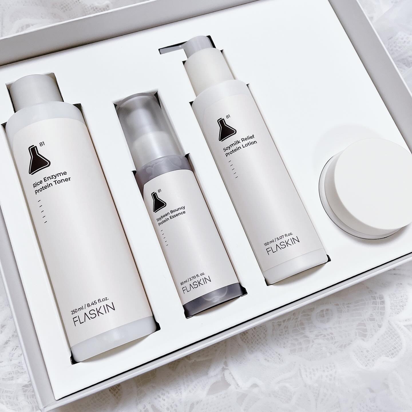 タンパク質フィラー90日スキンケアセット/FLASKIN/スキンケアキットを使ったクチコミ（1枚目）