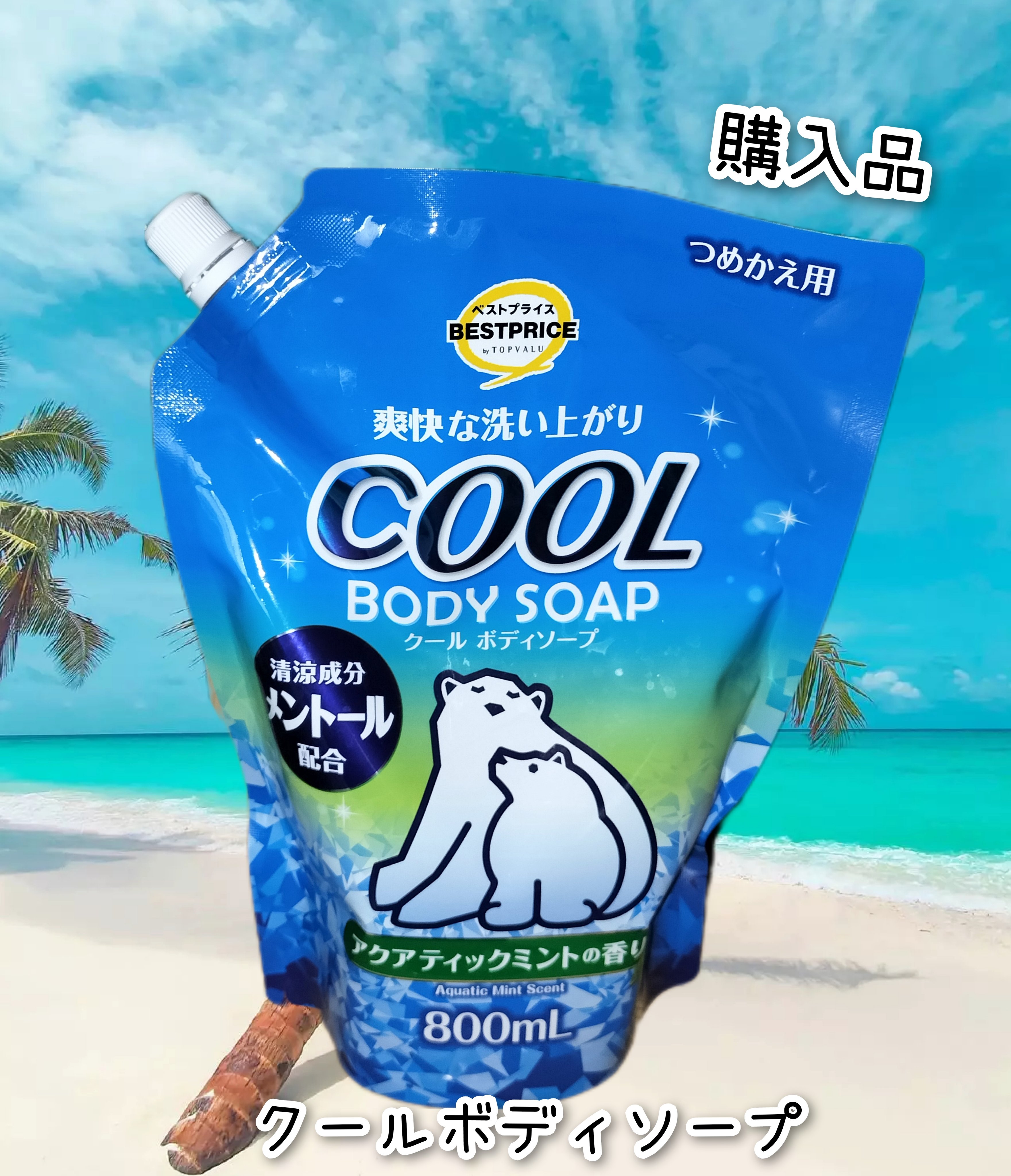 クールボディソープ/トップバリュ ベストプライス/ボディソープを使ったクチコミ（1枚目）