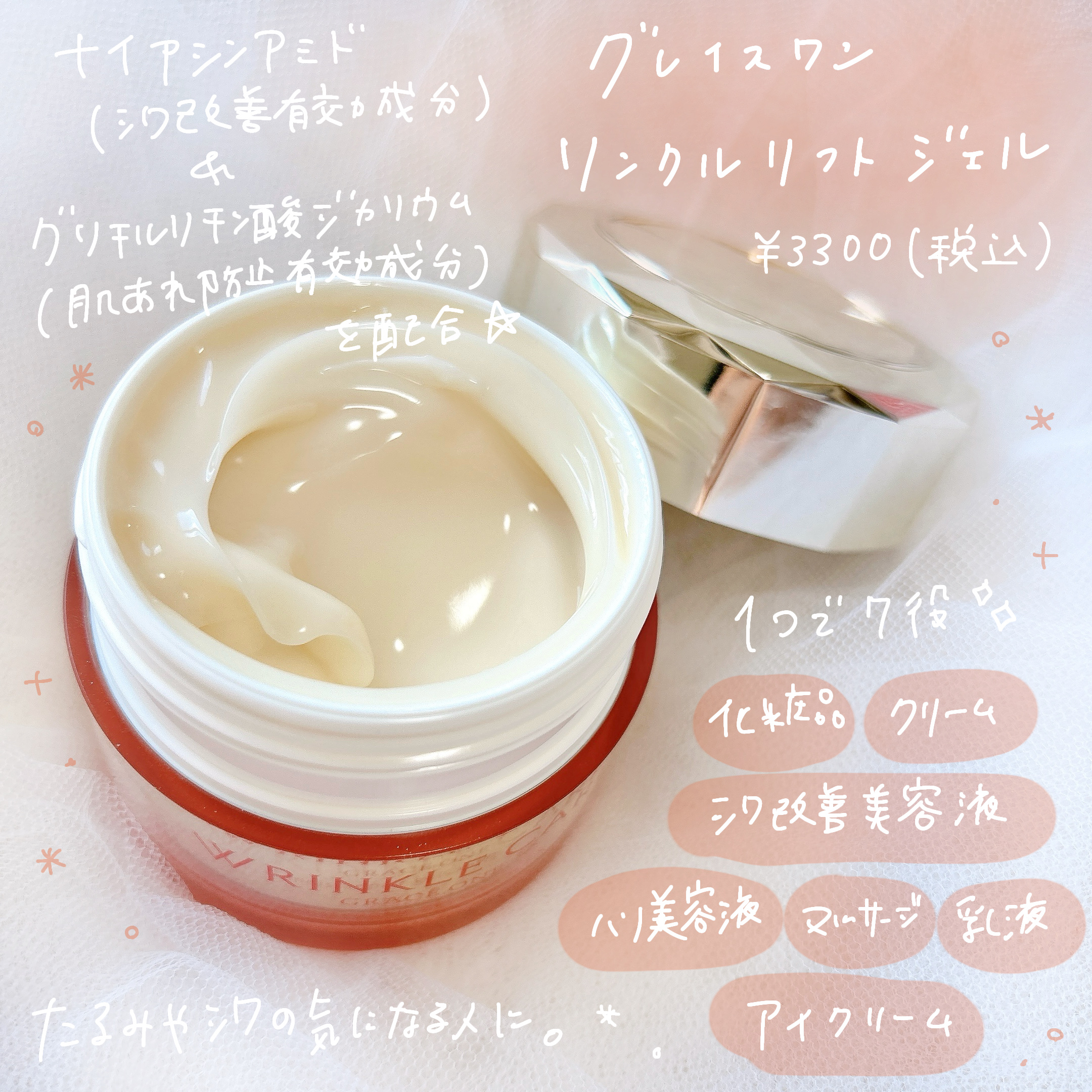 グレイスワン リンクルケア　リンクルリフトジェル【医薬部外品】/グレイスワン/オールインワン化粧品を使ったクチコミ（2枚目）