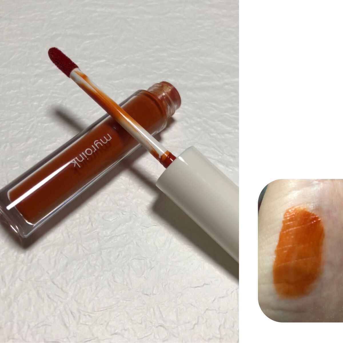 カラーフォーミーリップティント 02 vitamin orange/myroink/リップティントを使ったクチコミ（2枚目）