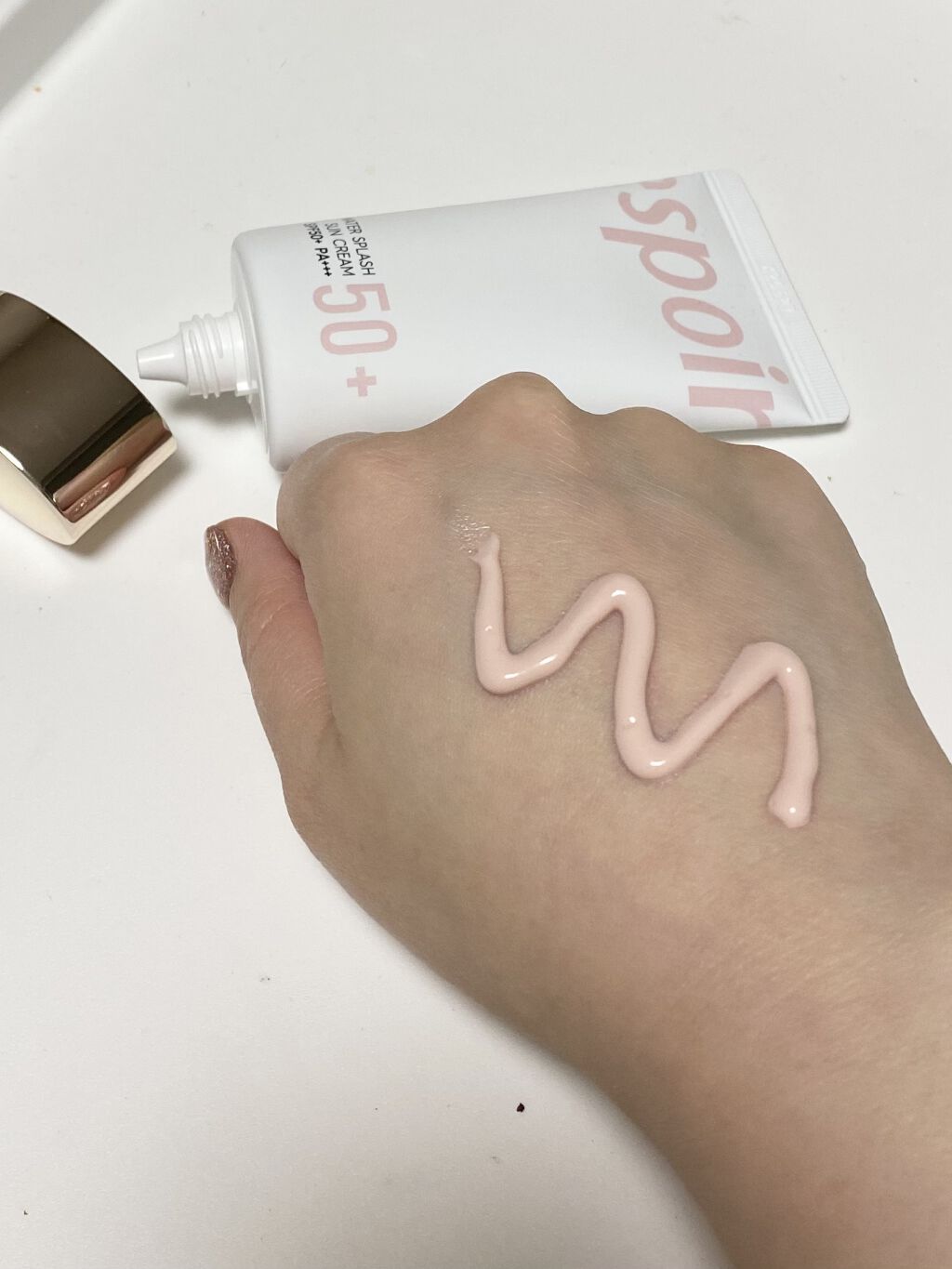 ウォータースプラッシュサンクリーム/espoir/日焼け止め・UVケアを使ったクチコミ（2枚目）