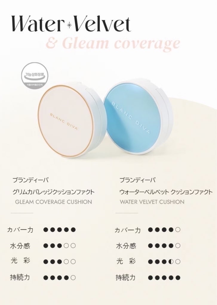 ウォーターベルベットクッション/BLANCDIVA/クッションファンデーションを使ったクチコミ（2枚目）